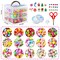 1100 Jewelry Making Kit Includes Scissor, String, Instruction and Accessories for Bracelet Making, Toys for Girls by Inscraft